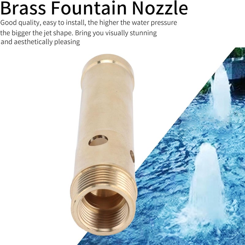Patravious Brass Bubbling Fountain Nozzle, G1/2 Female Thread G3/4 Male Thread Bubbling Fountain Nozzle, Brass Spray Head Pond Sprinkler for Garden Pond Amusement Parks Fountain - Image 3